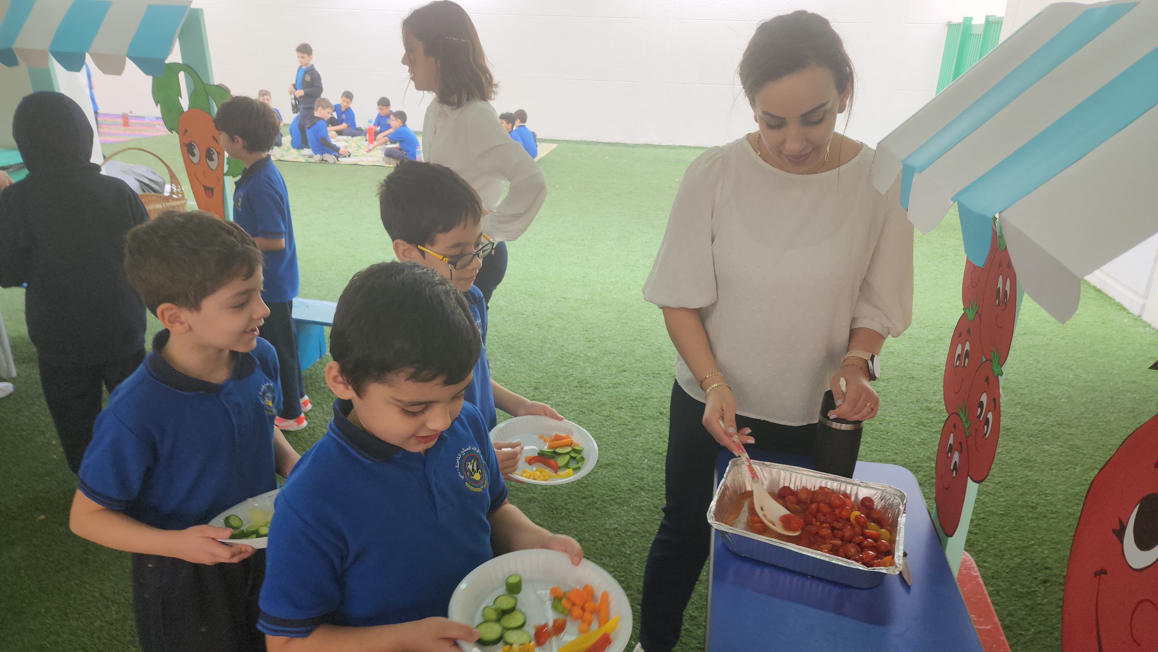 فعالية الغذاء الصحي ( يوم الخضراوات ) للصف الأول والثاني
