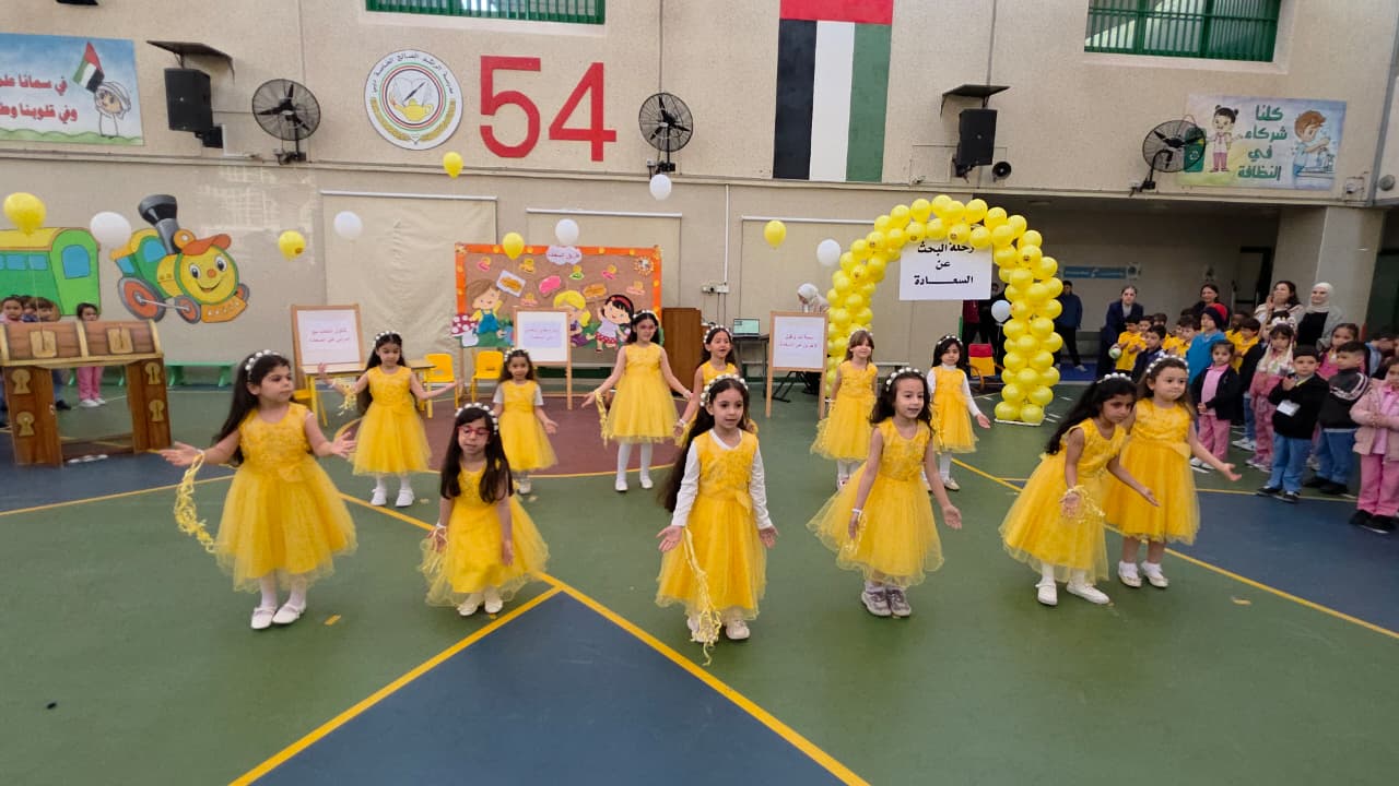 اذاعة مدرسية للروضة الثانية ( د ) بعنوان السعادة